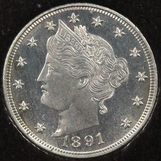 1891 5c Proof Liberty Nickel ICG PR 64