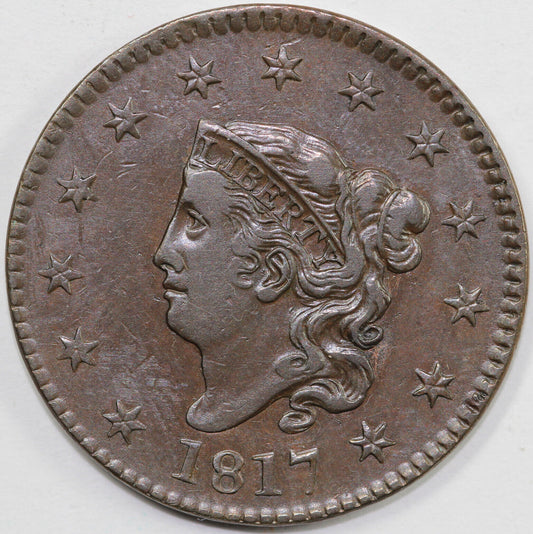 1817 1c N-17 Coronet or Matron Head Large Cent