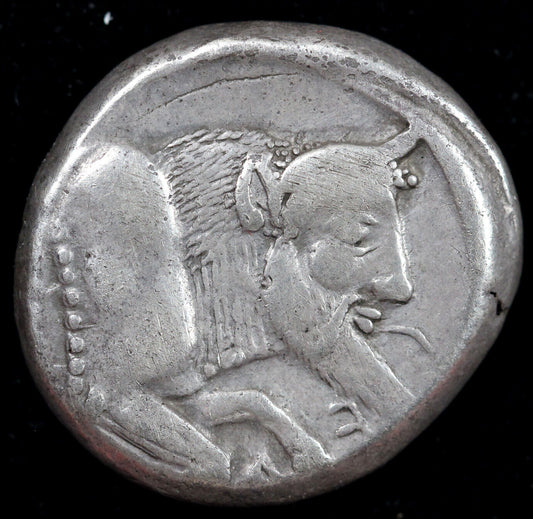 466-413 B.C. Sicily Bull Head of Gela Ancient Greek Tetradrachm