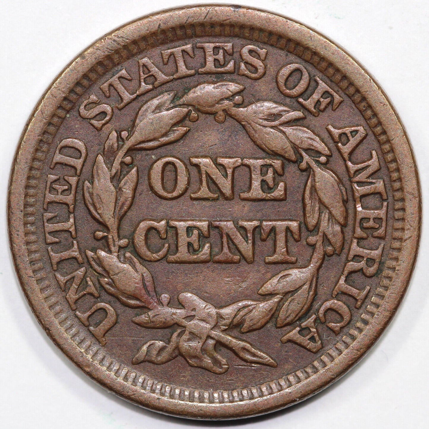 1849 1c Braided Hair Large Cent