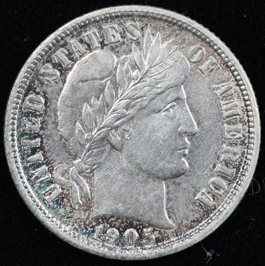 1905 10c Barber Dime *Great Color*