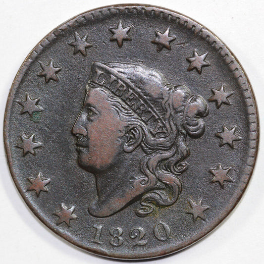 1820 1c Small Date Coronet or Matron Head Large Cent