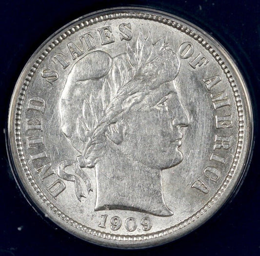1909 10c Barber Dime ANACS AU 55