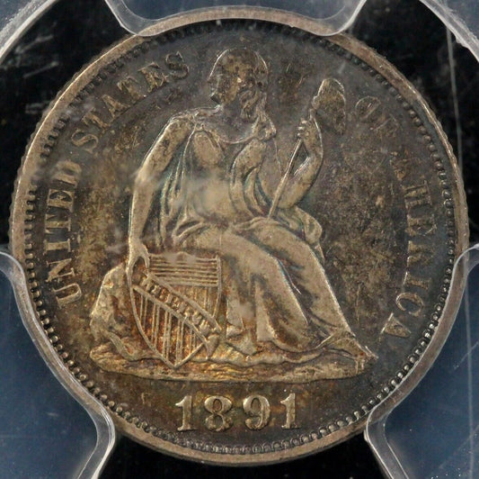 1891 10c Seated Liberty Dime PCGS MS 65