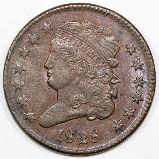 1828 1/2c C-3 Classic Head Half Cent