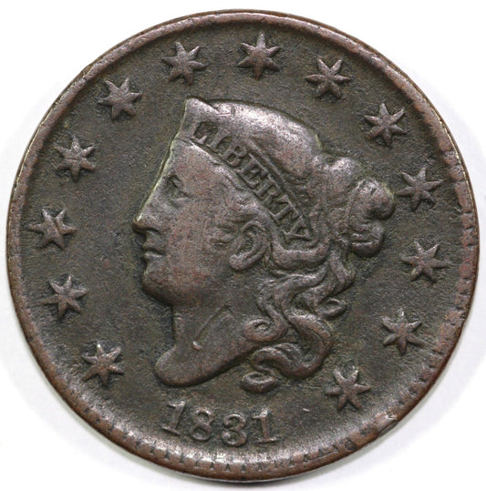 1831 1c N-14 Matron Head Large Cent