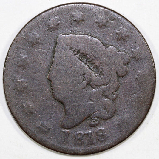 1818 1c N-2 Matron Head Large Cent
