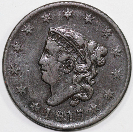 1817 1c N-10 Coronet or Matron Head Large Cent