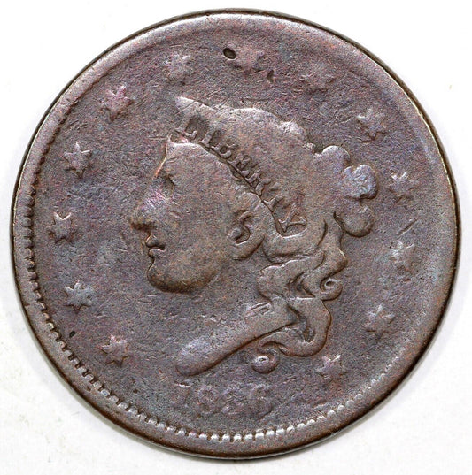 1836 1c N-6 Matron Head Large Cent