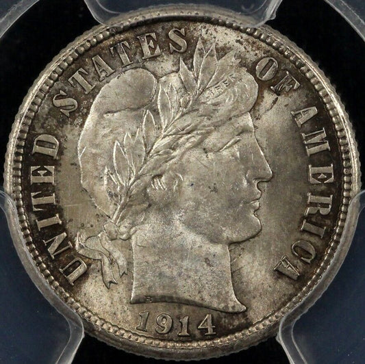 1914 10c Barber Dime PCGS MS 65