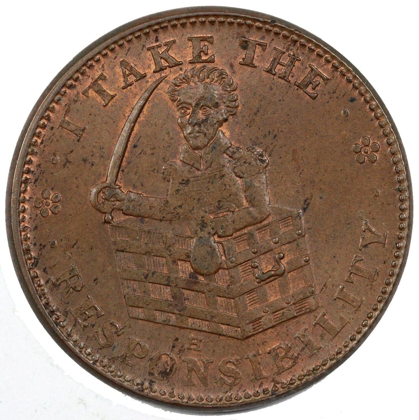 1837 HT-70 Low 51 I Take the Responsibility Hard Times Token
