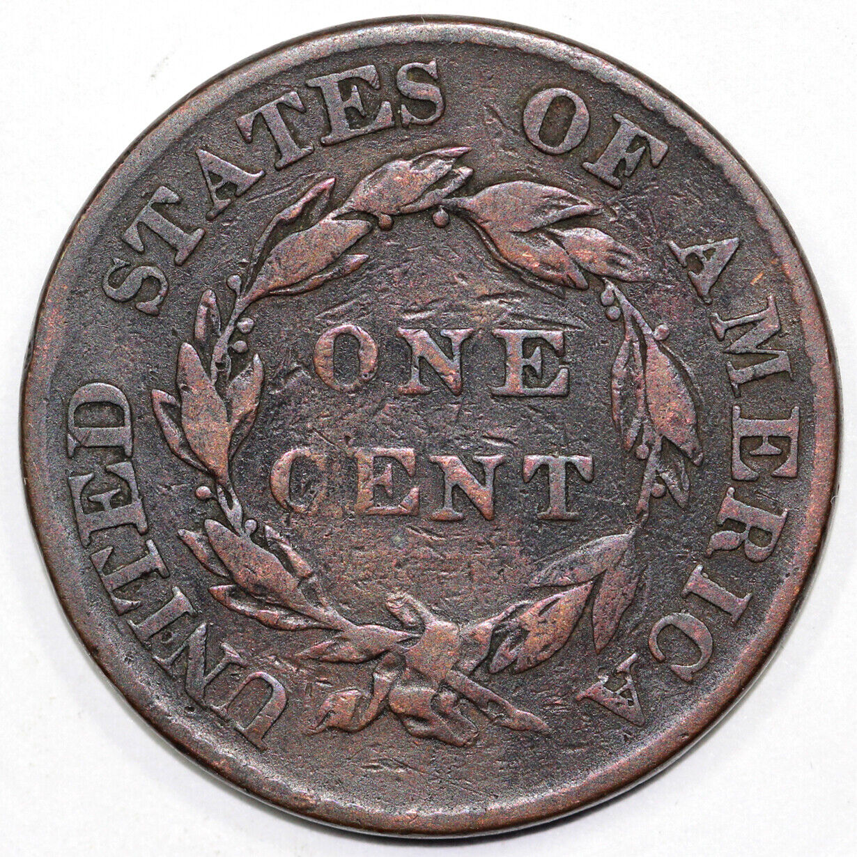 1822 1c N-7 Coronet or Matron Head Large Cent