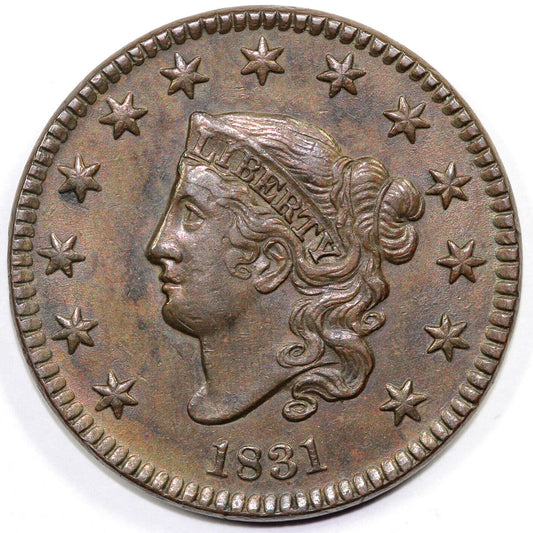 1831 1c Coronet or Matron Head Large Cent
