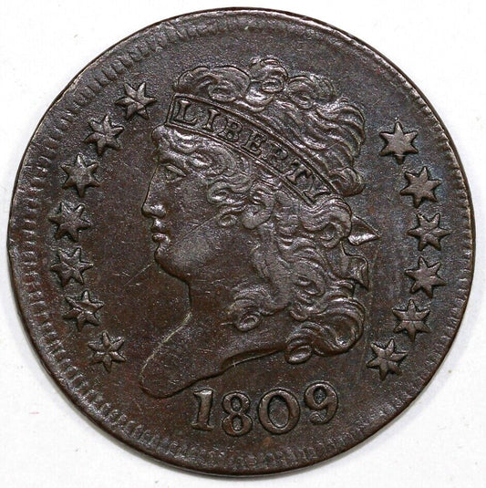 1809 1/2c C-2 Classic Head Half Cent