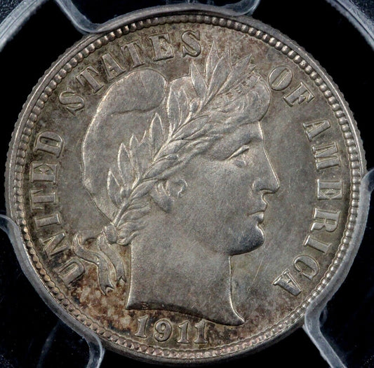 1911-S 10c Barber Dime PCGS and CAC MS 63