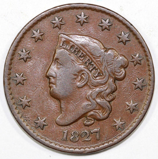 1827 1c N-2 Matron Head Large Cent