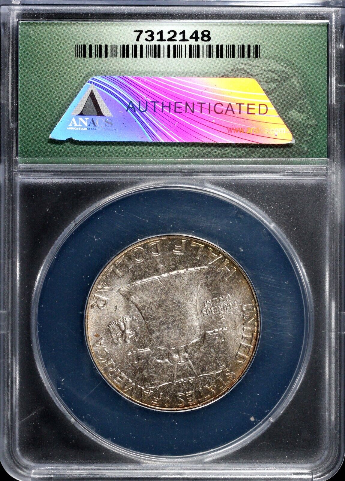 1957 50c Franklin Half Dollar ANACS MS 66