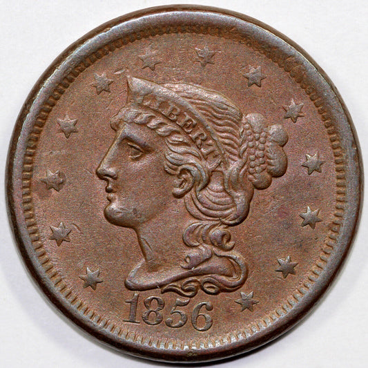 1856 1c N-14 Braided Hair Large Cent