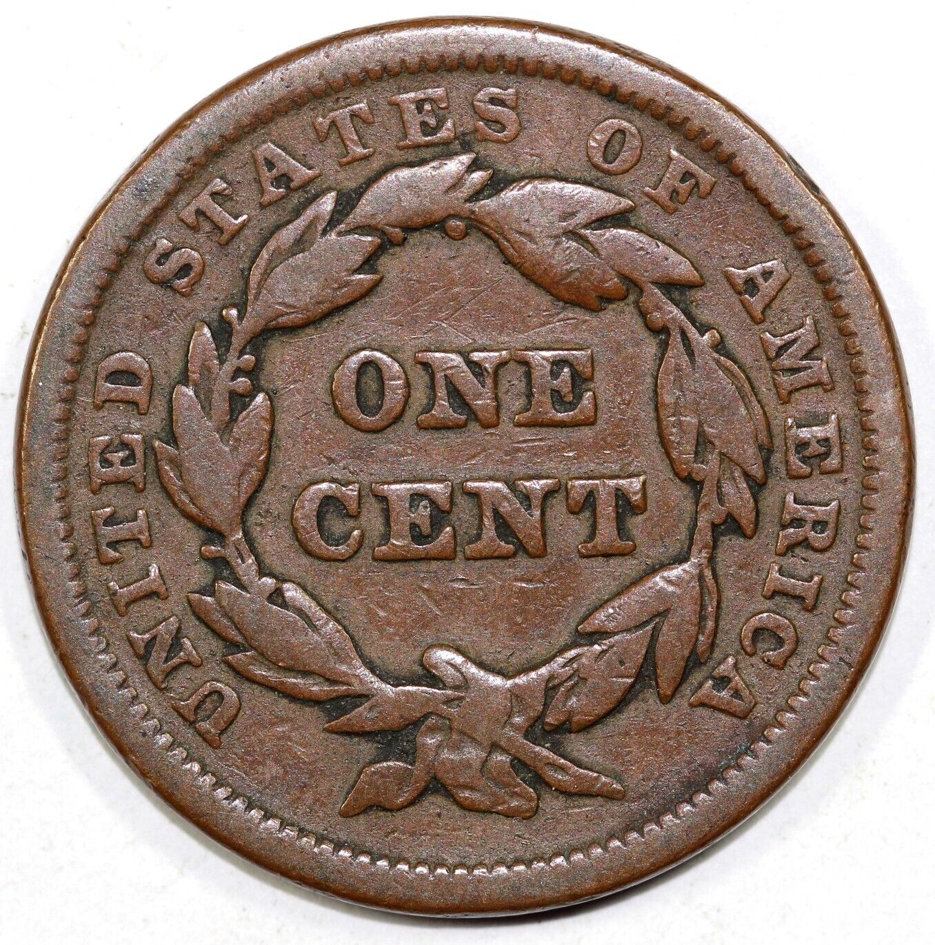 1842 1c Braided Hair Large Cent