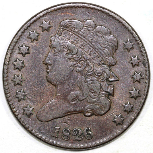 1826 1/2c C-1 Classic Head Half Cent