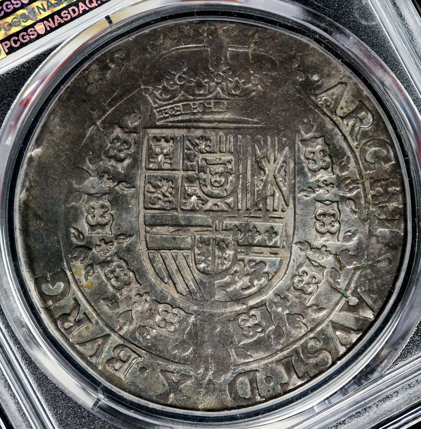 1625 Spanish Netherlands - Brabant Philip IV Patagon Dav-4462 Antwerp PCGS XF 45