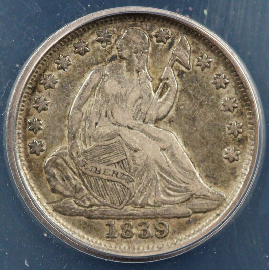 1839-O H10c Rotated Dies Seated Liberty Half Dime ANACS VF 25